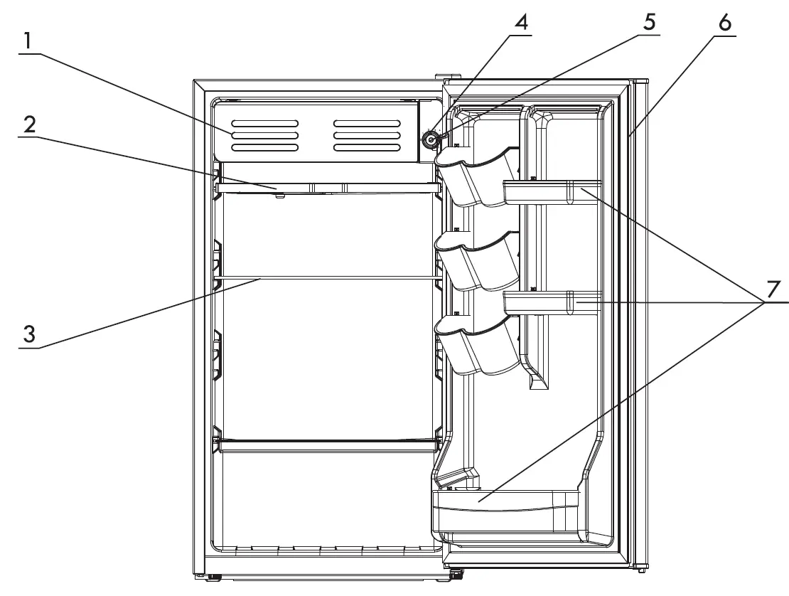 FRIGIDAIRE EFR376-D-COM Retro Bar Fridge 1