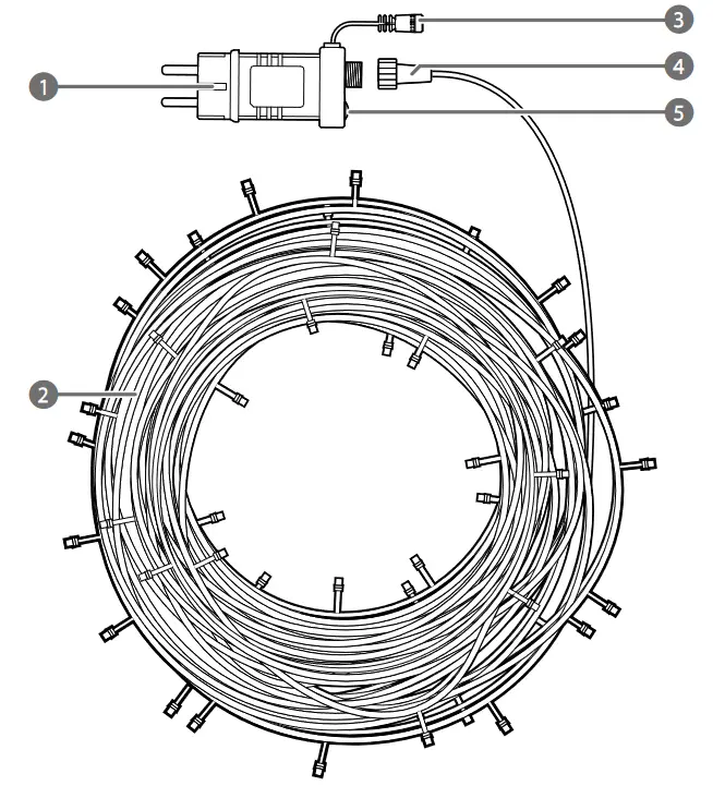 nedis WIFILX01C42 Wi-Fi Smart Full Colour String of Lights - Overview