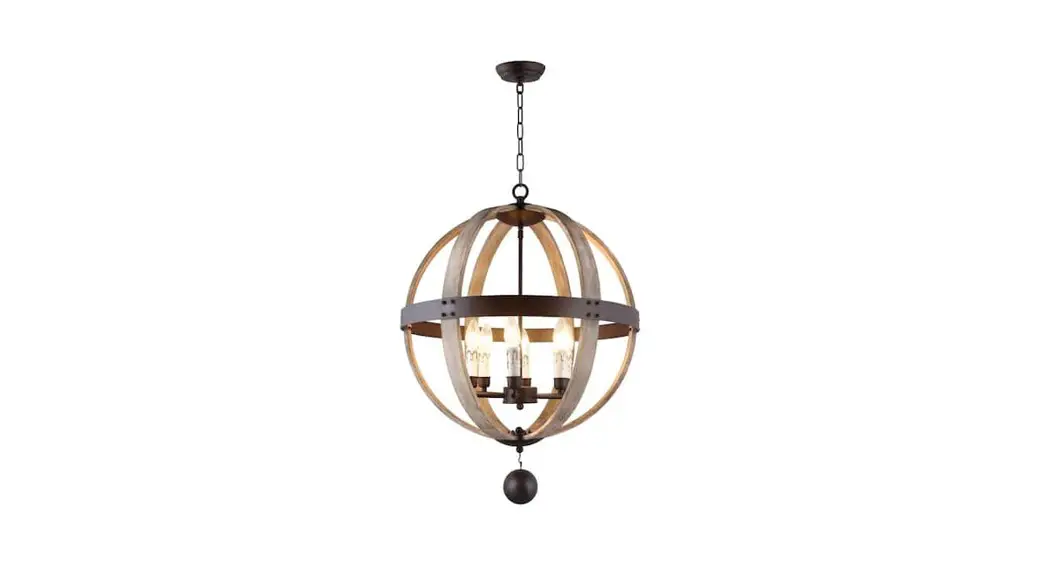 Flint Garden D2267-4bz 4-light Distressed Black Candle Style Globe Chandelier Instruction Manual