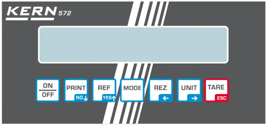 KERN Sohn GmbH KERN 572 Precisions Balance - control panel