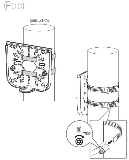 Hanwha Vision SBP 140WMW Indoor Wall and Pole Mount - Product Overview 2