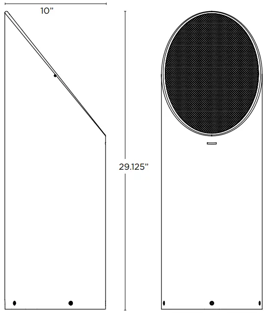 COASTAL SOURCE EB102W710BN 10.0 2 Way Ellipse Bollard Speaker - Construction