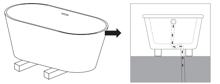 Magic-Home-W543-21S0102-60-59-Inch-Classic-Oval-Anti-Clogging-Acrylic-Flatbottom-FIG-6