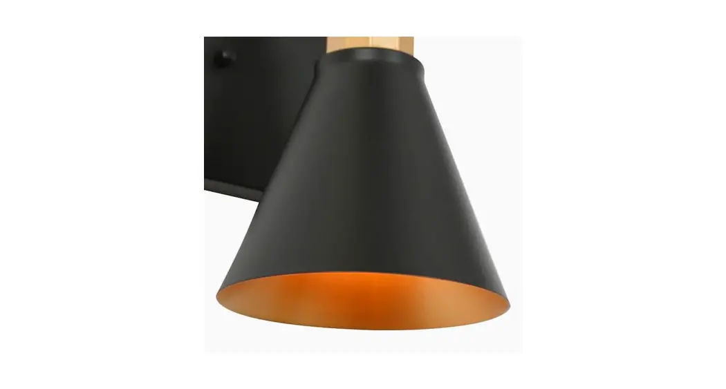 Zevni Z-n8z2mjie-48w2 Modern 2-light Black Bathroom Vanity Light Instruction Manual