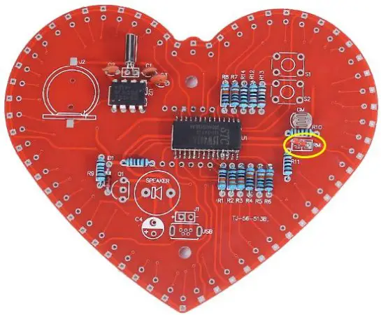 MiOYOOW TJ 56 513B Heart Shaped 4Bit Digital Clock DIY Kit - fig 13