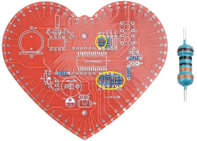MiOYOOW TJ 56 513B Heart Shaped 4Bit Digital Clock DIY Kit - fig 2
