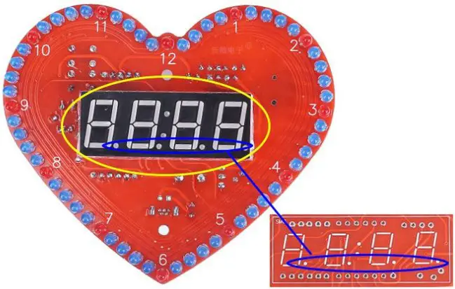 MiOYOOW TJ 56 513B Heart Shaped 4Bit Digital Clock DIY Kit - fig 21