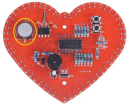 MiOYOOW TJ 56 513B Heart Shaped 4Bit Digital Clock DIY Kit - fig 22