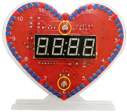 MiOYOOW TJ 56 513B Heart Shaped 4Bit Digital Clock DIY Kit - fig 26