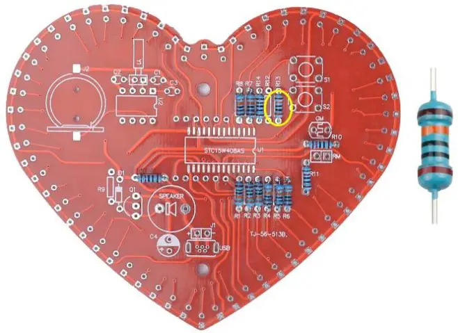 MiOYOOW TJ 56 513B Heart Shaped 4Bit Digital Clock DIY Kit - fig 3