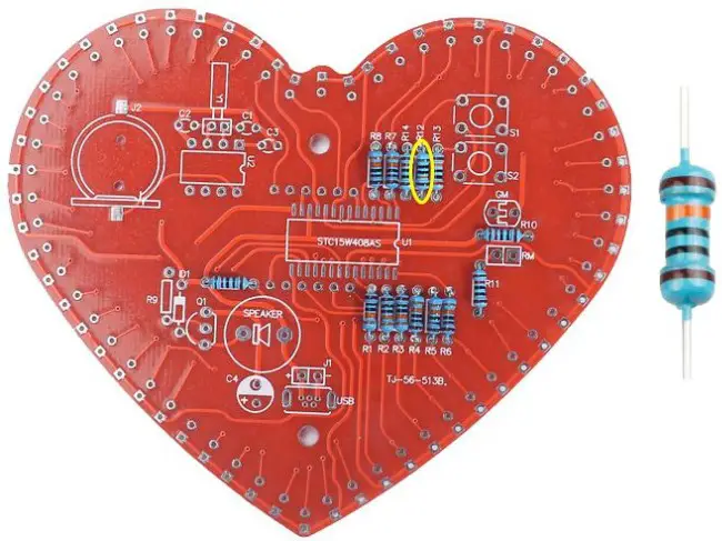 MiOYOOW TJ 56 513B Heart Shaped 4Bit Digital Clock DIY Kit - fig 4