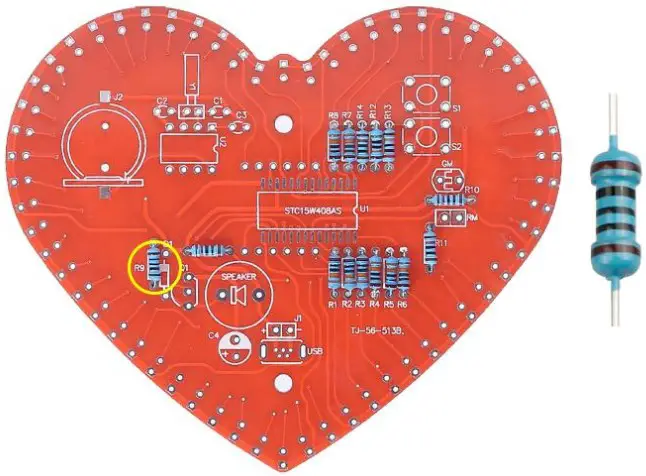 MiOYOOW TJ 56 513B Heart Shaped 4Bit Digital Clock DIY Kit - fig 5