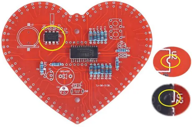 MiOYOOW TJ 56 513B Heart Shaped 4Bit Digital Clock DIY Kit - fig 7