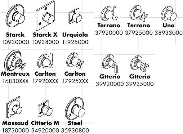 hansgrohe 10930000 AXOR Starck Shut-Off and Diverter Valves -