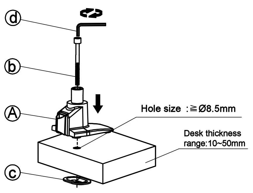 Installation-Thru-desk