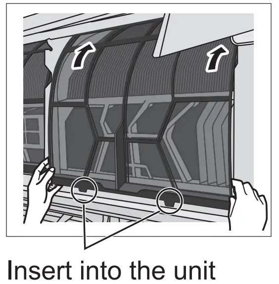 Panasonic CS-XU9ZKH-8 Indoor Air Conditioner - Attach air fi lter