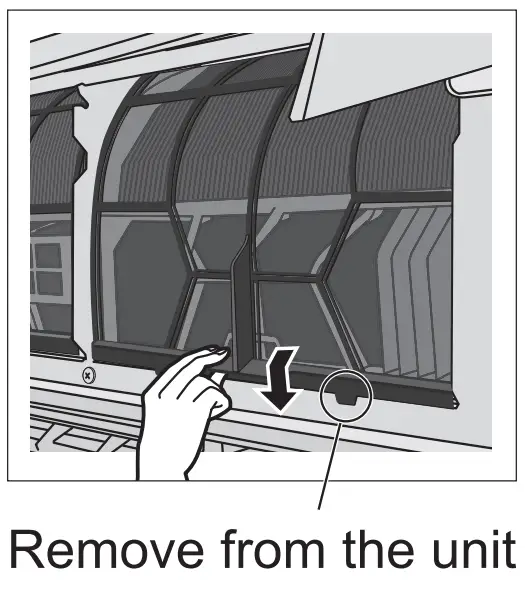 Panasonic CS-XU9ZKH-8 Indoor Air Conditioner - Remove air fi lter