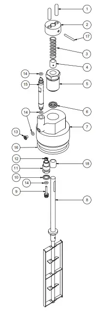 OFITE 120-70 Stirred Fluid Loss Tester - Diagram