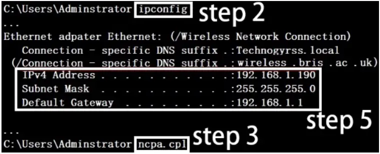 ZowieTek AI Tracking PTZ Camera 20X - ipconfig