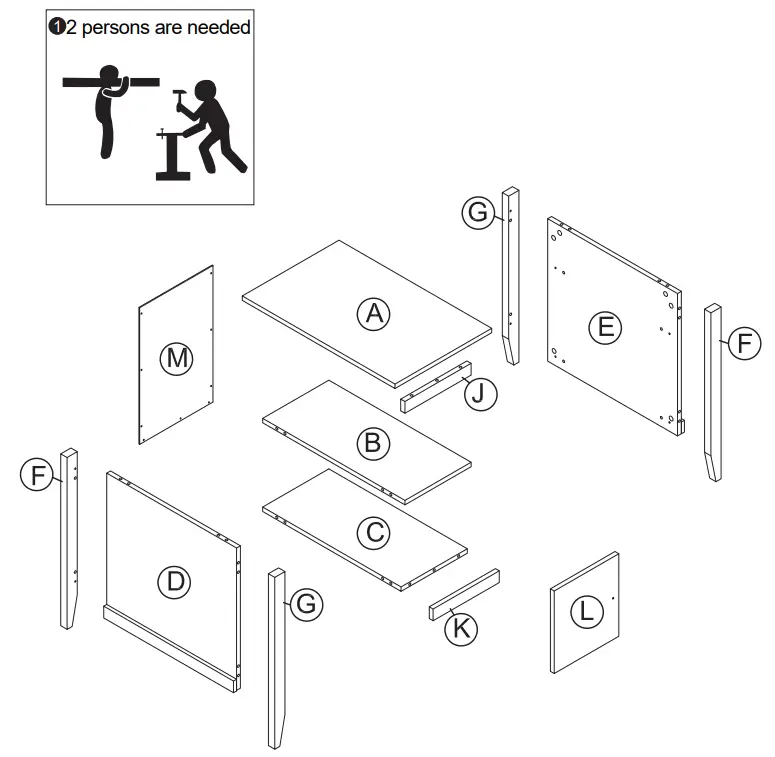 JAXPETY HG61F1070 Wooden Narrow Nightstand End Table - Featured Image