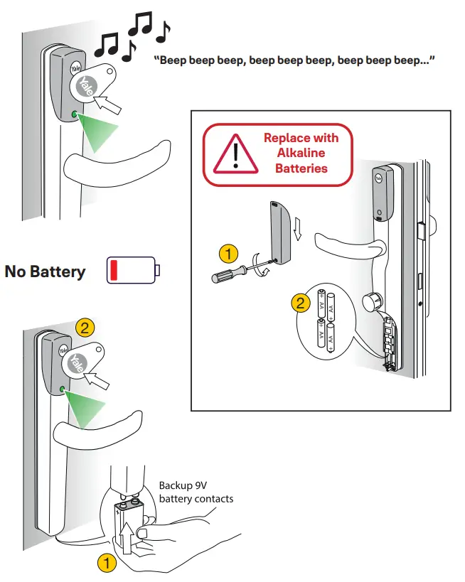 Yale Conexis L2 Smart Lock - Installing The battery