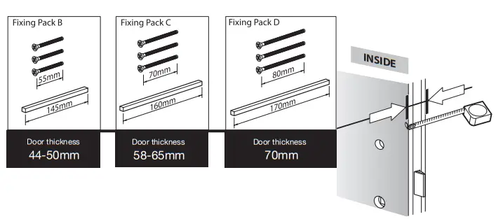 Yale Conexis L2 Smart Lock - orrect fixing pack