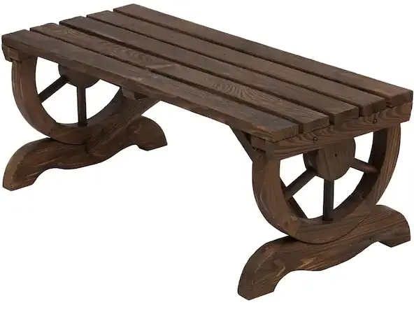 Outsunny-84B-410-Wood-Wheel-Outdoor-Garden-Bench-for-2-People-PRODUCT