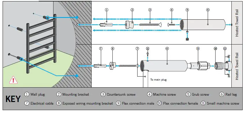 thermorail-SS88M-240Volt-Ladder-Heated-Towel-Rail-fig-5