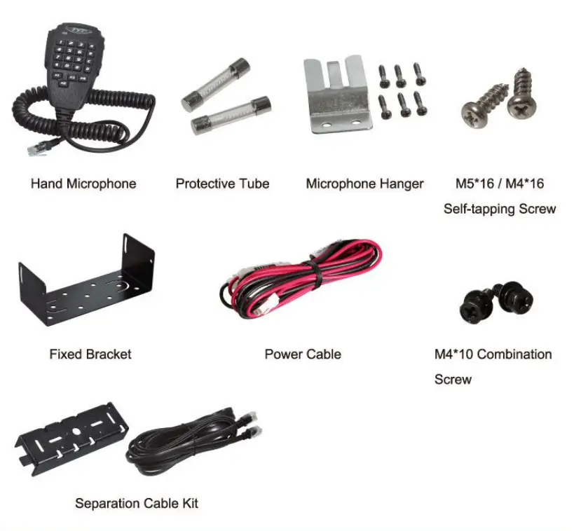 TYT TH-9800 Quad Band 50W Cross Band Mobile Car Ham Radio Black - fig 1