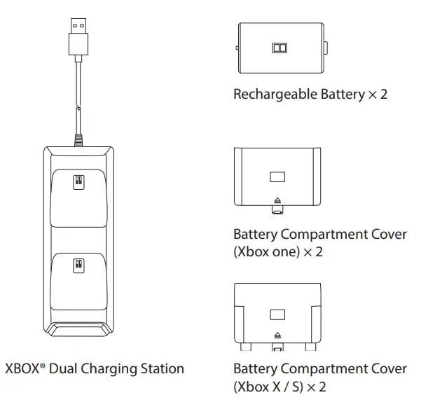 ADX AXBOXCS22 XBOX Dual Docking Station - ADX AXBOXCS22 XBOX Dual Docking Station