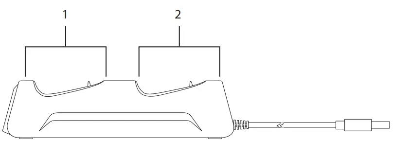 ADX AXBOXCS22 XBOX Dual Docking Station - Side View