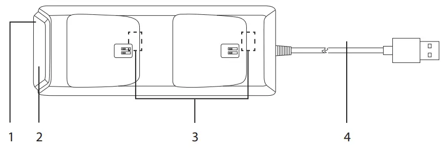 ADX AXBOXCS22 XBOX Dual Docking Station - Top View
