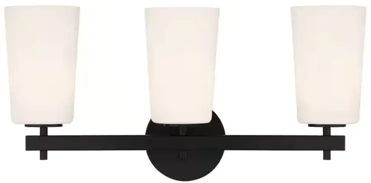 CRYSTORAMA- COL-103-BK- Colton- 3- Light- Black- Wall -Sconce-PRODUCT