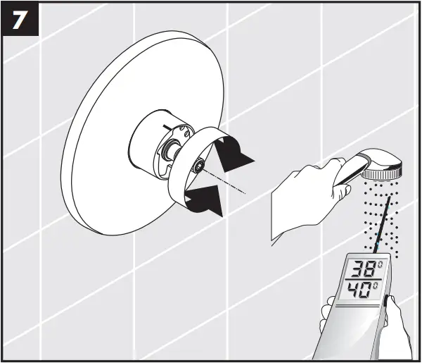 hansgrohe Concealed Highflow Thermostatic Faucet - Adjustment 1