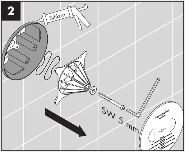 hansgrohe Concealed Highflow Thermostatic Faucet - Assembly 2