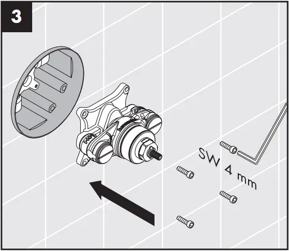 hansgrohe Concealed Highflow Thermostatic Faucet - Assembly 3