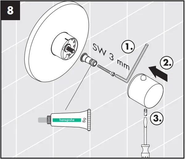 hansgrohe Concealed Highflow Thermostatic Faucet - Assembly 8