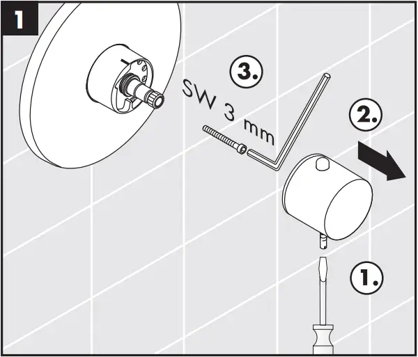 hansgrohe Concealed Highflow Thermostatic Faucet - Safety Function 1