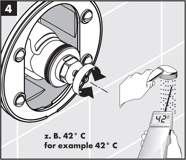 hansgrohe Concealed Highflow Thermostatic Faucet - Safety Function 4
