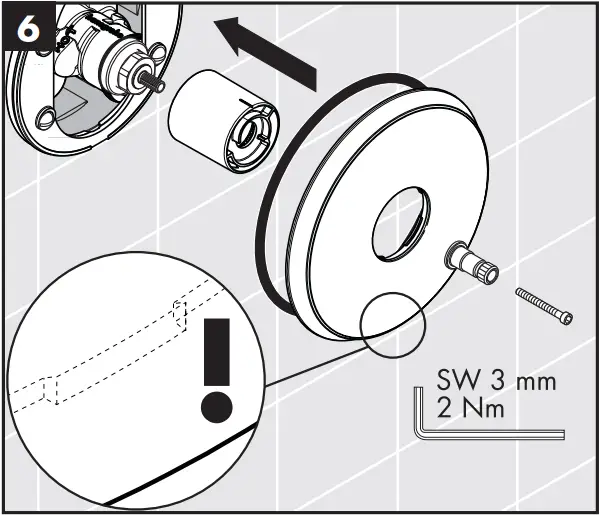 hansgrohe Concealed Highflow Thermostatic Faucet - Safety Function 6