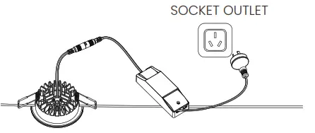 POWER-LITE DL12W-FR-CC-IP65 LED Fire Rated Downlight - cable