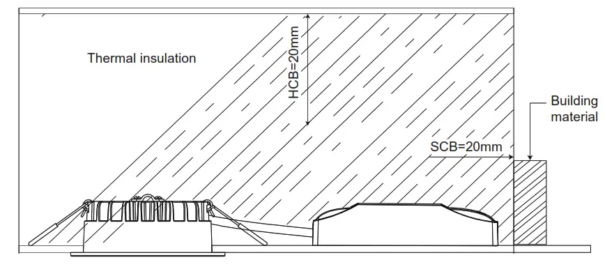 POWER-LITE DL12W-FR-CC-IP65 LED Fire Rated Downlight - cable3
