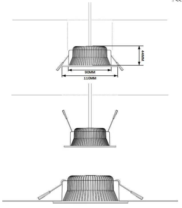 M-ELEC ML-MR8-M-RF 8W Multi LED Downlight - output