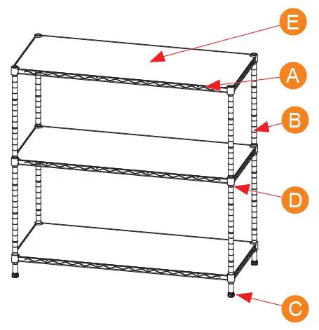 EFINE-RL530C-Chrome-3-Tier-Carbon-Steel-Wire-Garage-Storage-Shelving-Unit-FIG-1
