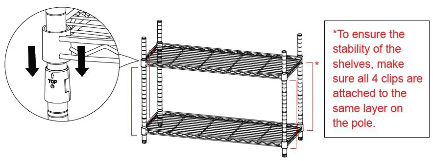 EFINE-RL530C-Chrome-3-Tier-Carbon-Steel-Wire-Garage-Storage-Shelving-Unit-FIG-5