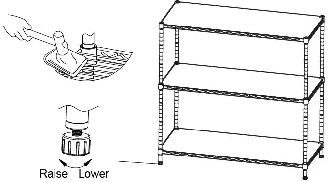 EFINE-RL530C-Chrome-3-Tier-Carbon-Steel-Wire-Garage-Storage-Shelving-Unit-FIG-8