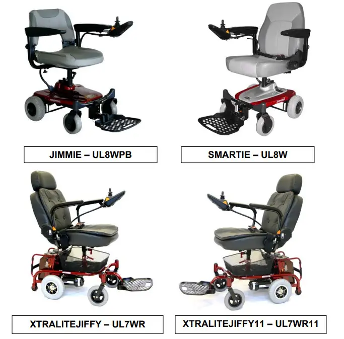 SHOPRIDER JIMMIE-UL8WPB Portable Powerchair