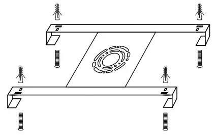 Sunco PN14 SW WH-3550K 1PK 1x4 Selectable Ceiling Panel - anchors and screws