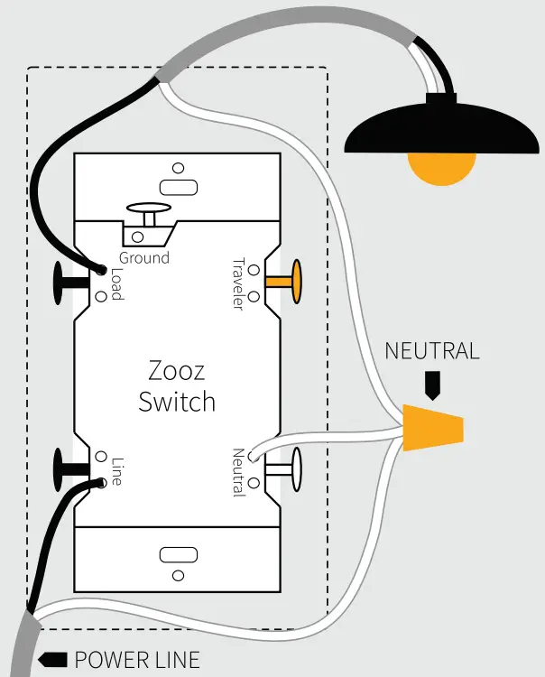 ZEN72 WIRING DIAGRAM FOR SINGLE POLE INSTALLATION