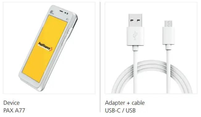 PostFinance PAX A77 Handy and Mobile - Delivery contents
